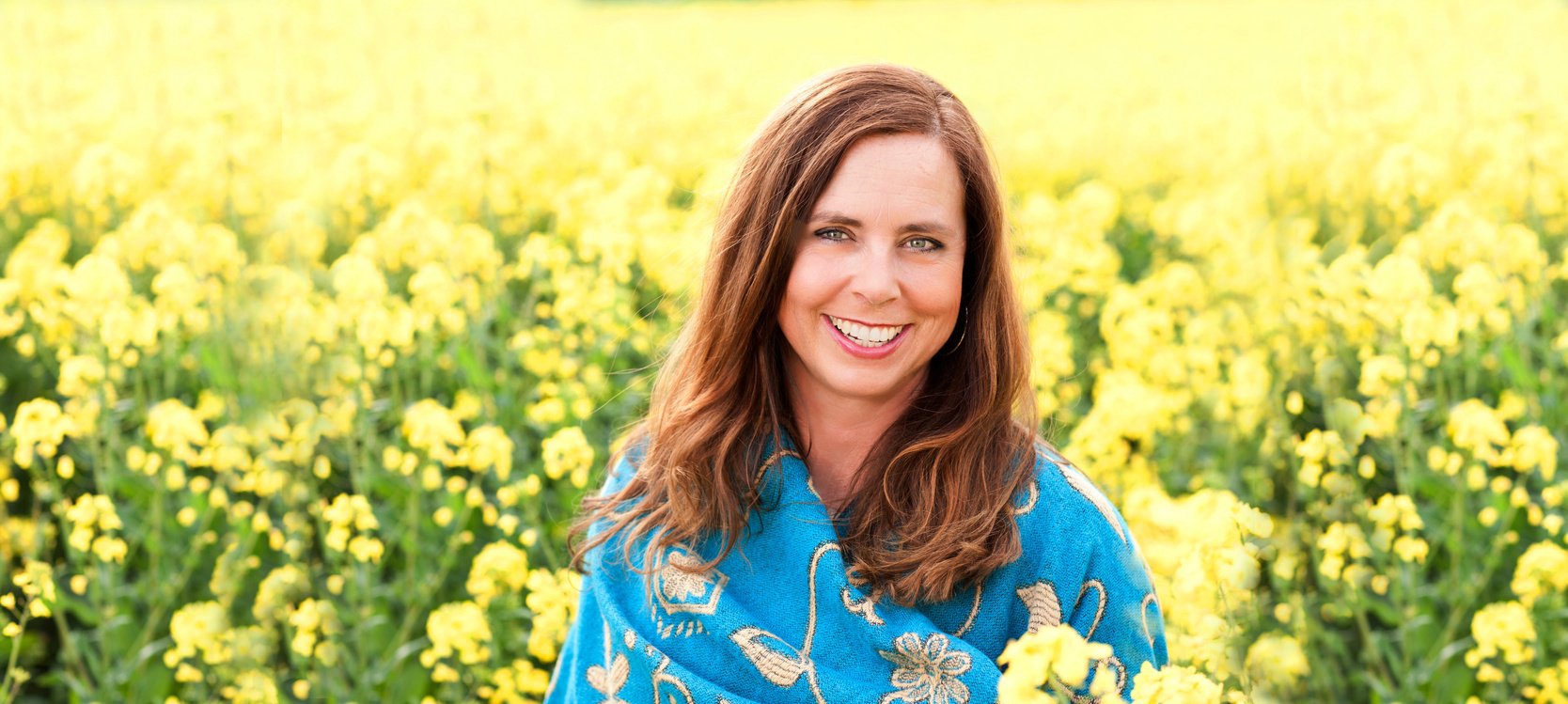 Happy middle age woman in nature